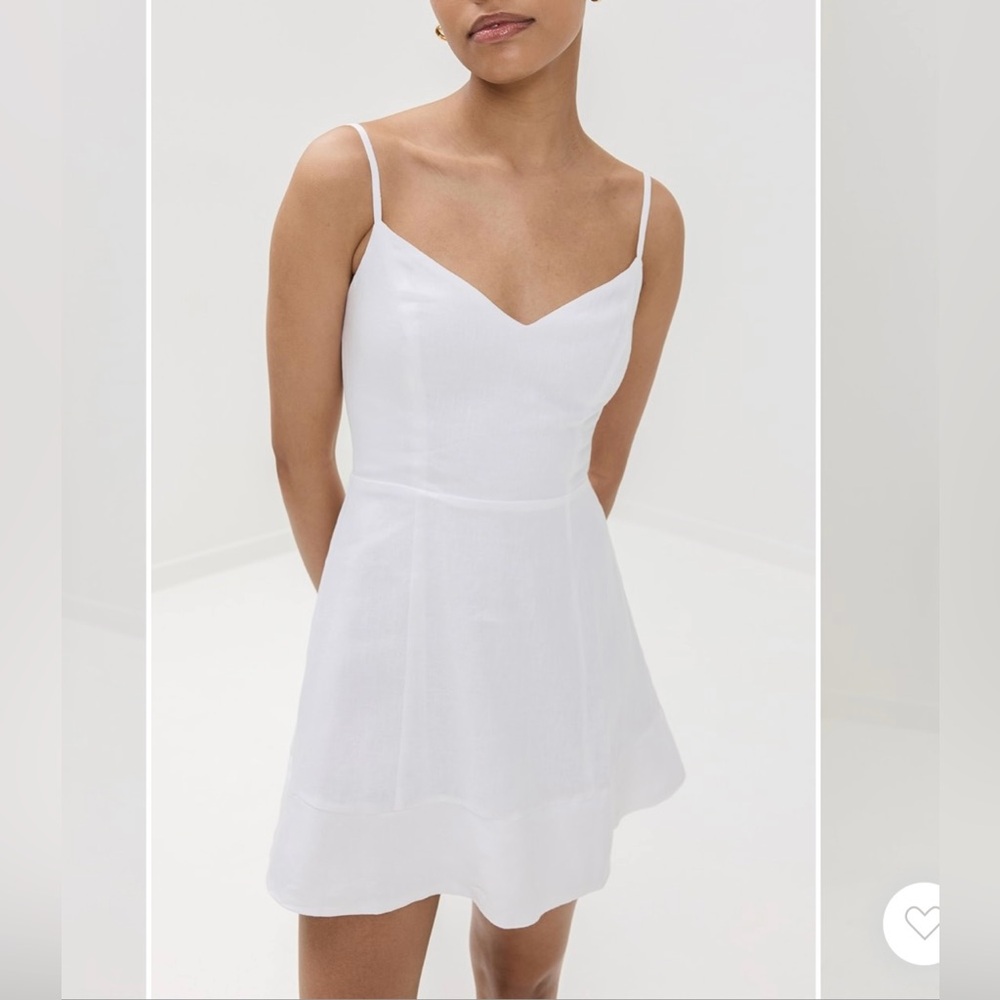 Reformation White Spaghetti Strap Dress